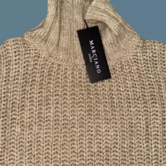 NWT $170 MARCIANO By GUESS ITALY LIMITED EDITION Wool-Blend Chain Sweater sz L - Picture 7 of 8